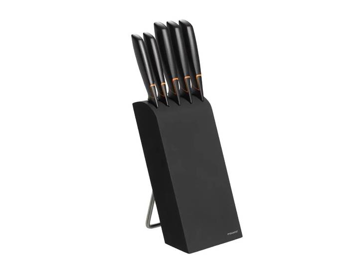 Fiskars Edge messenblok met 5 messen zwart
