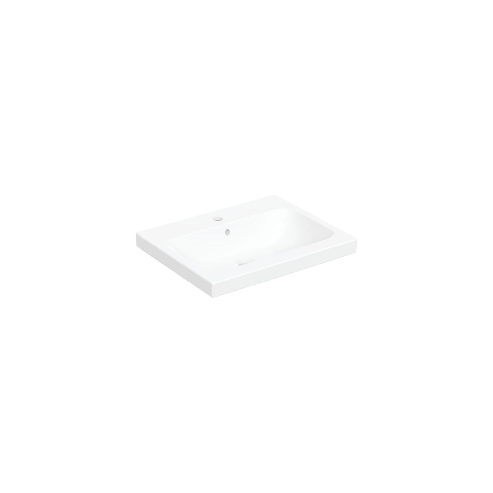 Geberit Aufsatzwaschtisch iCon 60x48cm, HL mi, m ÜL, f Arbeitspl., we. (501847001)