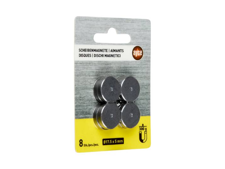 Ayce Scheibenmagnete ⌀ 17.5 mm 8 Stück