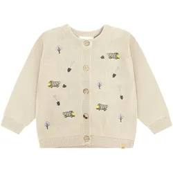 MINYMO Strickjacke Baustellenfahrzeuge, beige, 74