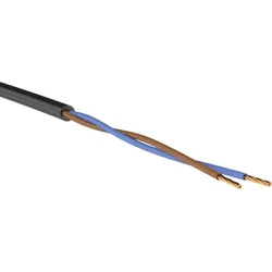 H05VV-F 2x2,5 - PVC-Schlauchleitung, schwarz, Ring 100m