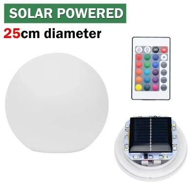 Uplift Picks Solar LED Ball Lights For Colorful Waterproof Garden Pool Party Decor 25 Cm