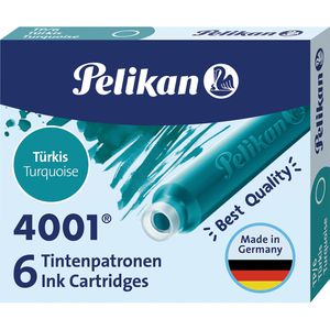 Pelikan Füllerpatronen 4001 TP6, türkis, 6 Stück
