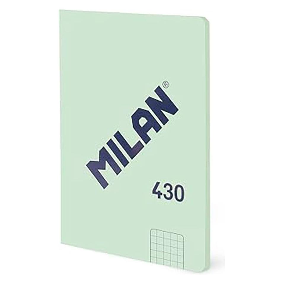 Milan A6-Notizbuch, geklebt, 48 karierte Blätter, grün, Kollektion "430 since 1918", 11 x 15 x 0,6 cm (A6, Kariert, Weicher Einband) (69971326)