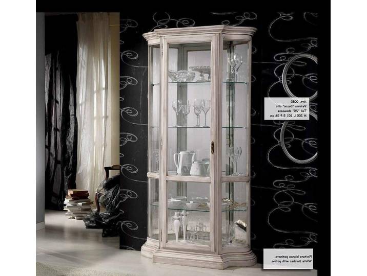 Xlmoebel Vitrine Luxus Holz Anrichte Design Schrank in Weiß, italienische Möbel (1-St., Vitrine Weiß) Made in Europa