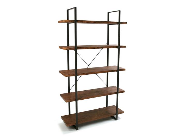 Etagère en imitation bois marron et noir