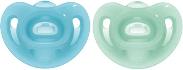 Nuk Sensitive Chupeta Silicone 0-6m 2 unidades Cor Azul