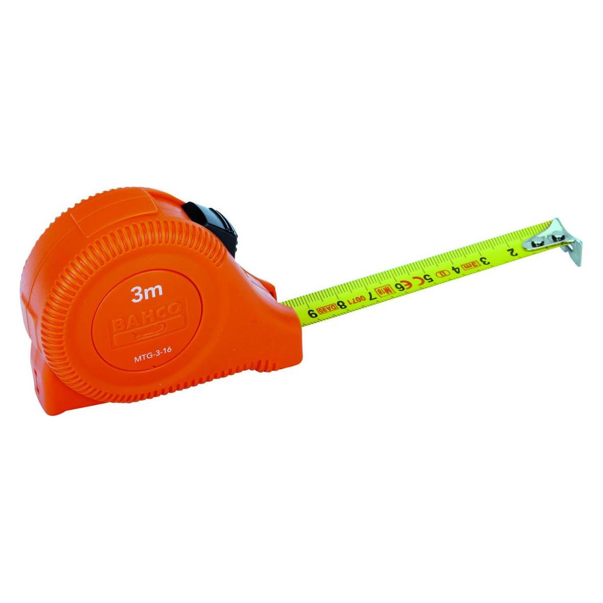 Bahco Massband kurz mit Verriegelungs-Knopf, metrisch 8 m (8 m) (MTG-8-25)