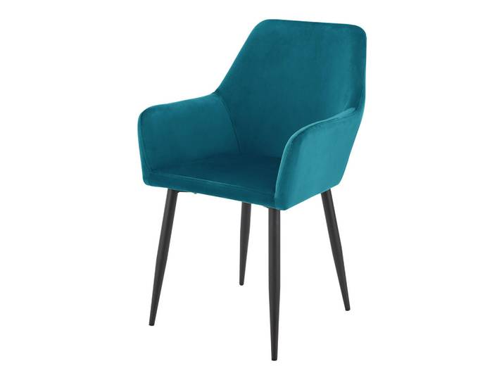 [en.casa] Esszimmerstuhl Hollola im 2er-Set, Türkis, Metall, 57x86x56 cm, Esszimmer, Stuhl