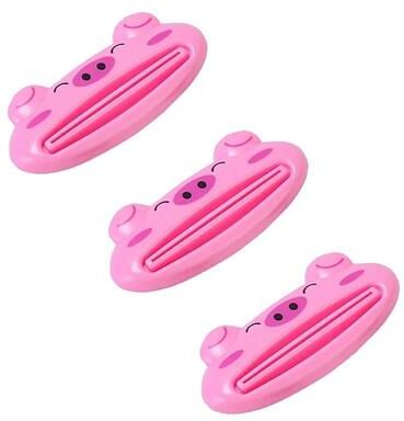 Uplift Picks Cute Animal Toothpaste Tube Squeezer And Rolling Holder pig (3 Pcs)