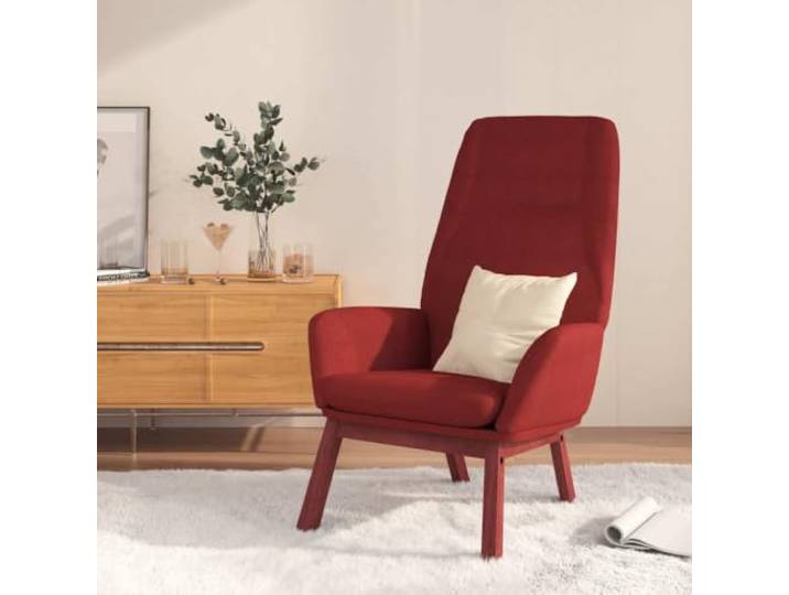 Relaxsessel Weinrot Stoff Metallrahmen, Gummibaumholz-Beine, atmungsaktiver Stoff, Esszimmer, Wohnzimmer, Freizeitbereich