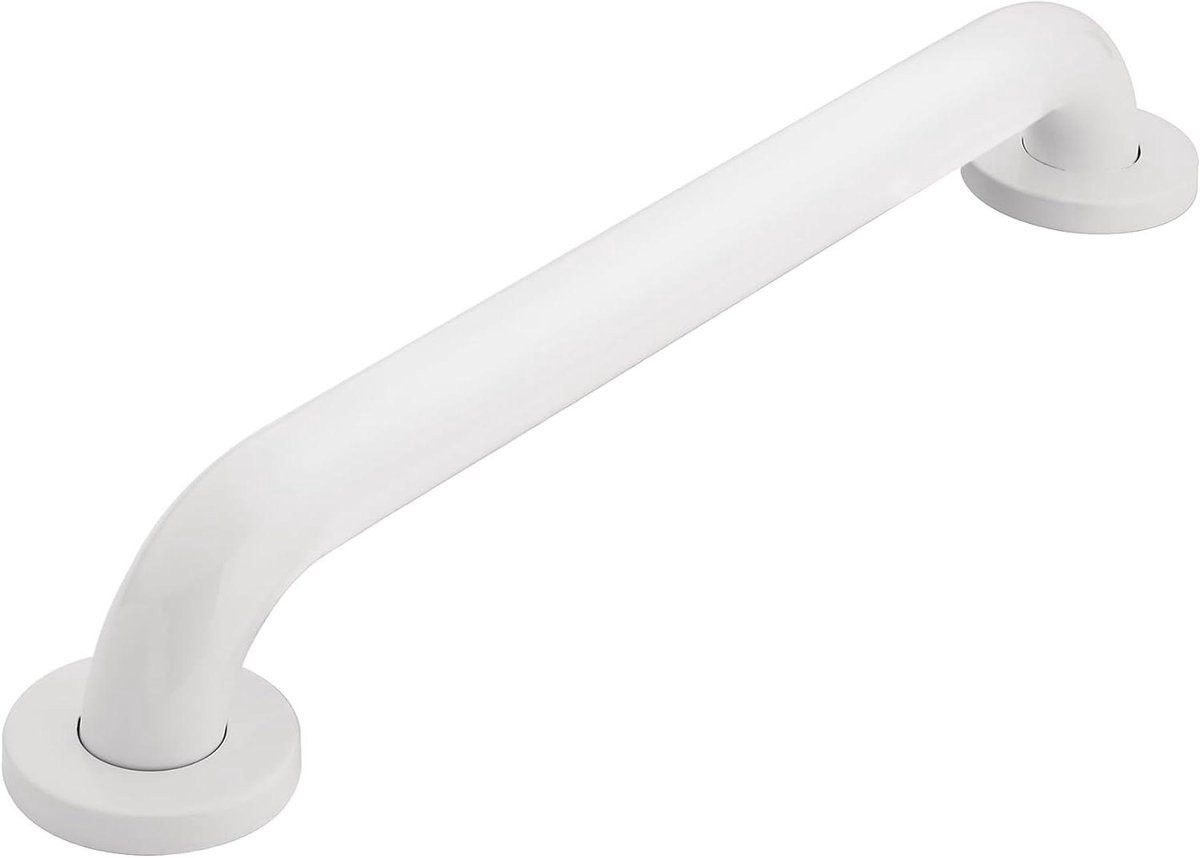 Wandbeugel Badkamer - Witte Veiligheidsbeugel Douche - RVS - 76,2 cm