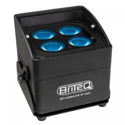 BriteQ - BT-AKKULITE IP MINI, Outdoor Akku LED Scheinwerfer 4 x 10 Watt RGBWA, IP65