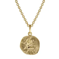trendor 75905-12 Sternzeichen für Kinder Schütze Gold 333 Anhänger + Halskette