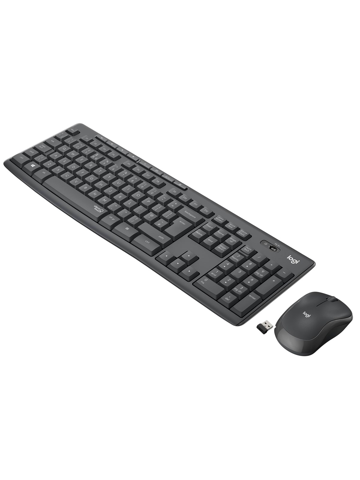 Logitech MK295 Silent Wireless Combo - Off White - US - Tastatur & Maus Set - Englisch (US) - Silber