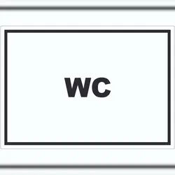 HB-Druck WC Aufkleber mit Text Toilette Klo waagerecht A6 (105x148mm)