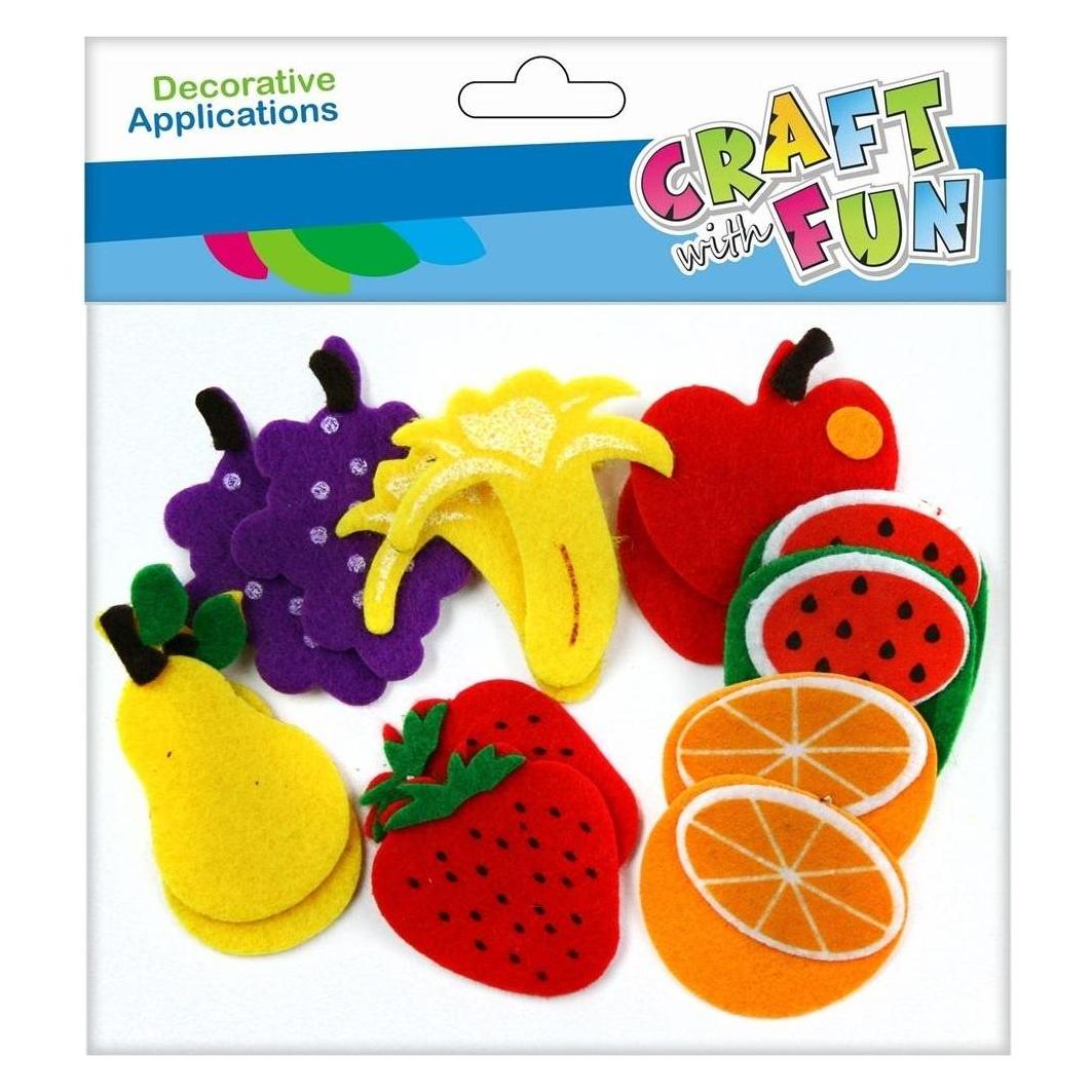 Craft with Fun Selbstklebende Filzfrüchte 14 Stk (41931000)