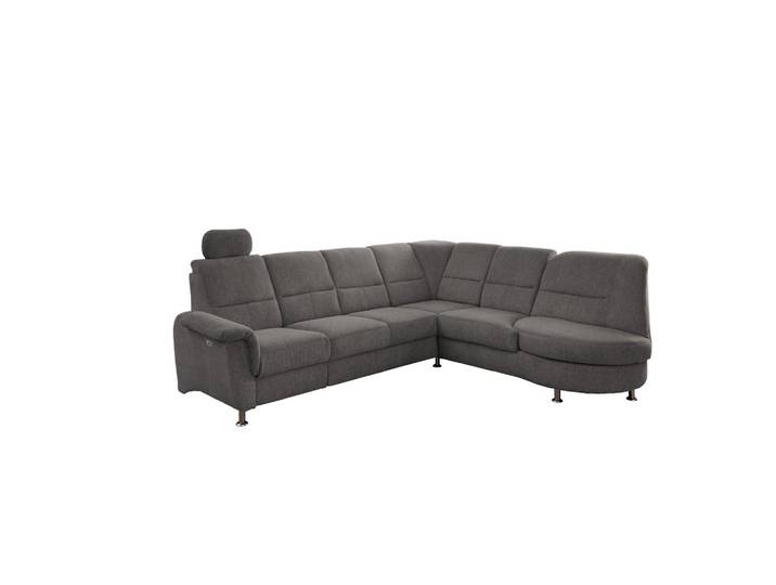 Ecksofa mit Relaxfunktion Parole Graubraun Chenille