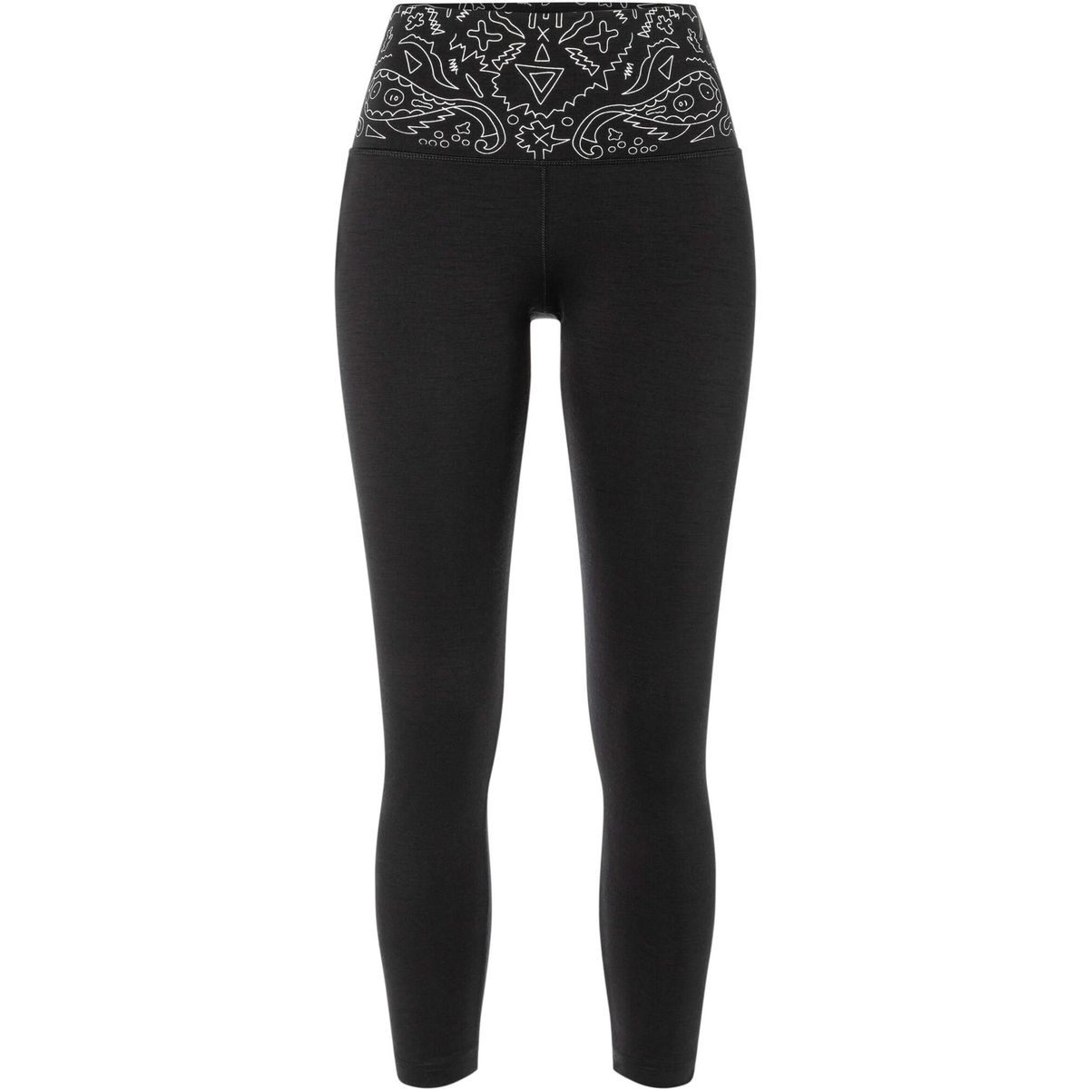 Super.Natural W Bandana Tights jet black/fresh white (989) M SNW027630989M
