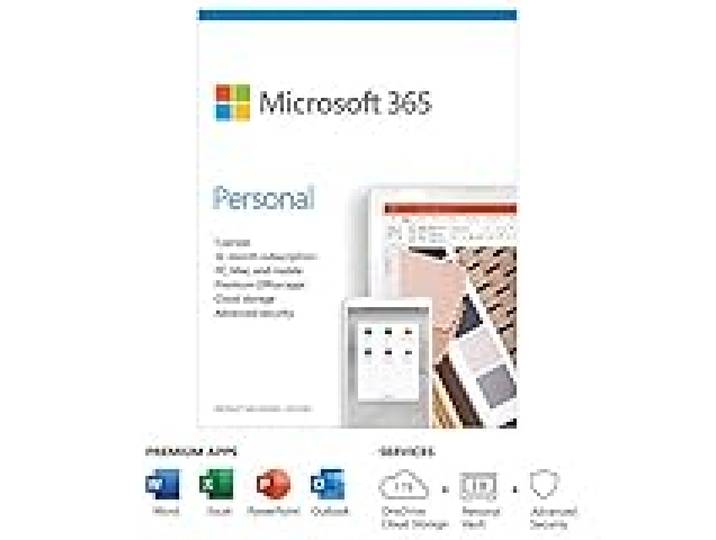 Microsoft 365 Personal Office 365 apps 1 user 1 year subscription PC/Mac, Tablet and phone multilingual box