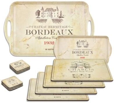 "Pimpernel Cork Placemat Coaster Tray Set - 1"" H x 4"" L x 4"" W"
