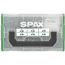 Spax, Schrauben, Schraubenbox (475 Schrauben pro Stück)