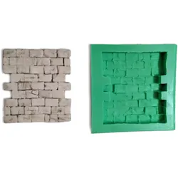 Giessform Silikonform Mauer Modul Wand Krippenbausteine Set 11