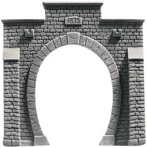 NOCH 48051 PROFI plus TT Tunnel-Portal 1gleisig Hartschaum-Fertigmodell, Bemalt