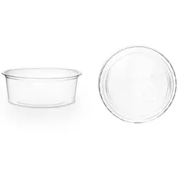 Ekoe Transparentr Saucenhalter mit Deckel 60 ml 100 Stk