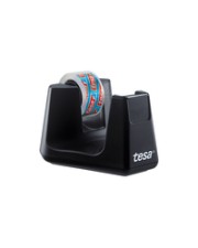 Tesa Easy Cut Smart 3,9 cm Kunststoff Schwarz Kompakter moderner und rutschfester Klebefilmabroller schwarz (53903-00000-00)
