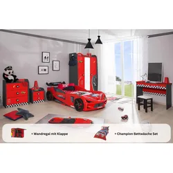 Kinderzimmer komplett Set Autobett Rio 5 teilig Rot