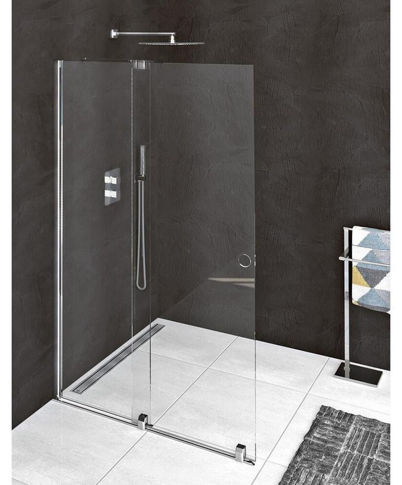 Polysan ROLLS Douchedeur schuifdeur helder glas B: 140 cm, H: 200 cm