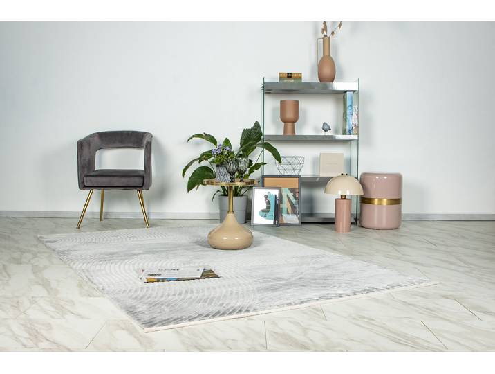 Tapis à poils courts Stage 225 Gris/Gris 200 x 290cm Tissu mélangé