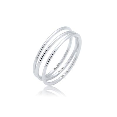 Silberring ELLI "Ring Wickelring Filigran Trend 925 Silber" Gr. 56, silber, Fingerringe, Damen, 56, Silber 925 (Sterlingsilber), Silberring