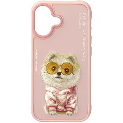 Audi Etui Nimmy Glasses Cool Dog do iPhone 17 różowy (Apple iPhone 17), Smartphone Hülle, Rosa