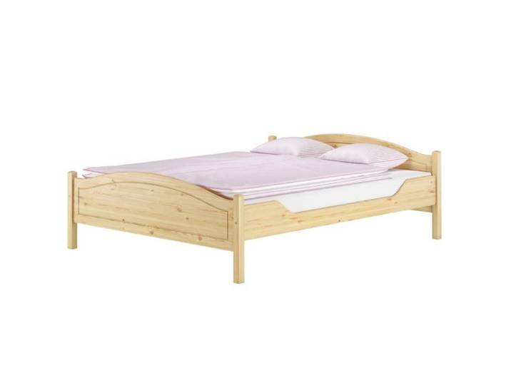 Lit adulte en pin massif naturel 160x200 style rustique accessoires en option V-60.30-16 [sans accessoires]