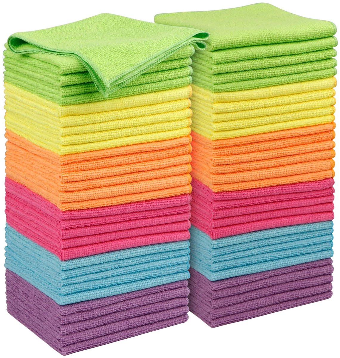 Unyqoos Set van 60 multifunctionele microvezeldoeken voor diverse schoonmaaktaken