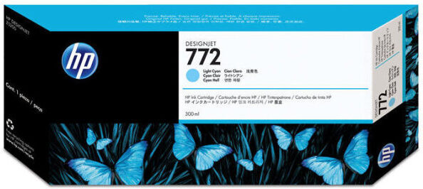 HP No 772 Cn632a Blækpatron, Light Blå, 300ml