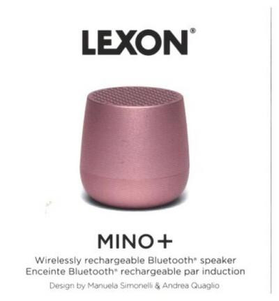 Lexon Mino+ Alu Draagbare mono-luidspreker, 3 Watt, Draadloos, Roze