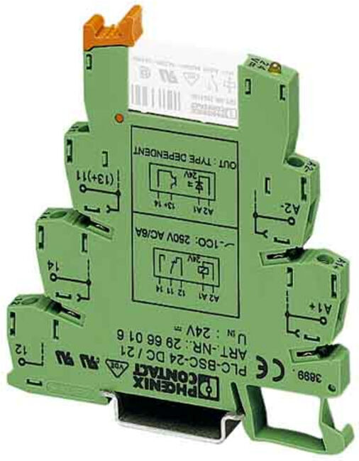 Phoenix Contact Bornier de base PLC entrée 24VDC PLC-BSC-24DC/21 (2966016)