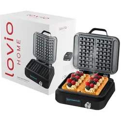 Lovio LVWF002BK Waffle Maker 1500W Black, Waffeleisen, Schwarz