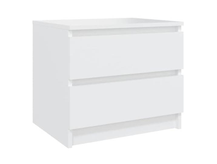 LKJephalotrop Nachttisch Weiß 50x39x43,5 cm 2 Schubladen Holzwerkstoff Moderne Nachtkonsole fürs Schlafzimmer mit zwei Schubladen für ordentliche Aufbewahrung und kompakter Stellfläche.