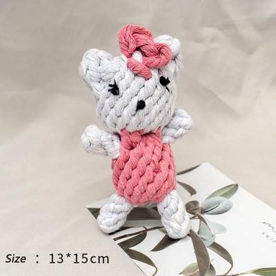 Inspire Essentials Bite Resistant Rope Knot Ball Dog Toy For Teeth Cleaning d 1pcs Random Color