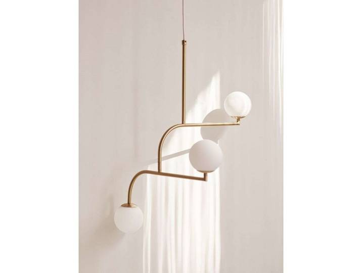 Mobil 70 Pendelleuchte Brass/Opal - Pholc - Esszimmer - Metall