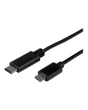 StarTech.com 0.5m USB-C Micro-B Kabel USB 2.0 zu Micro Ladekabel Typ C B Thunderbolt 3 kompatibel USB-Kabel M bis Micro-USB B M 50 cm Schwarz (USB2CUB50CM)