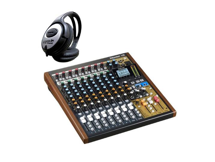 Tascam Tascam Model 12 Mischpult mit Kopfhörer Digitales Aufnahmegerät (Mischpult mit Audio-Interface)