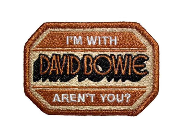 David Bowie Im With David Bowie Aren't You? Woven Patch One Size