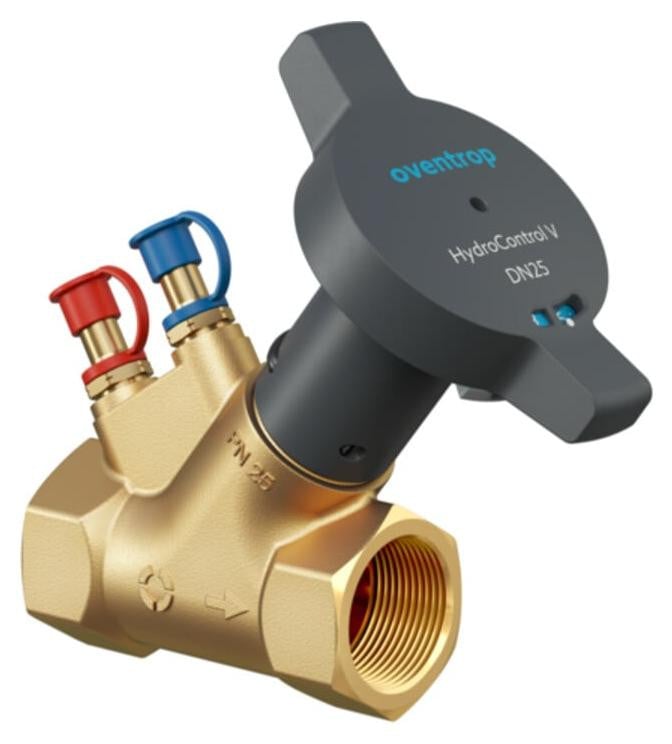 Oventrop Hydrocontrol V regelventiel voor warmwaterinstallaties, DN 25, PN 25, messing