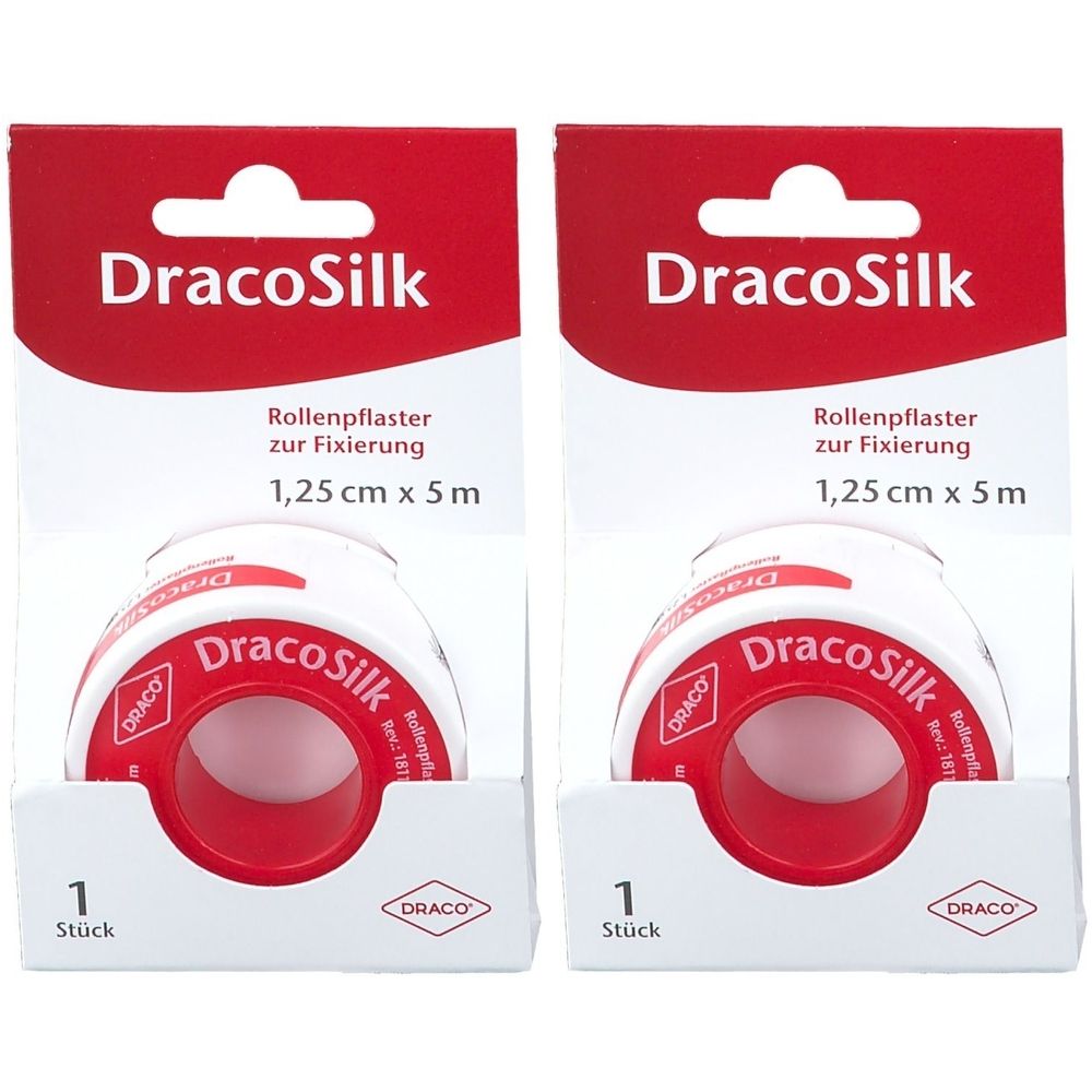Dracosilk Rollenpflaster 1,25 cmx5 m 2x 2x1 St Pflaster