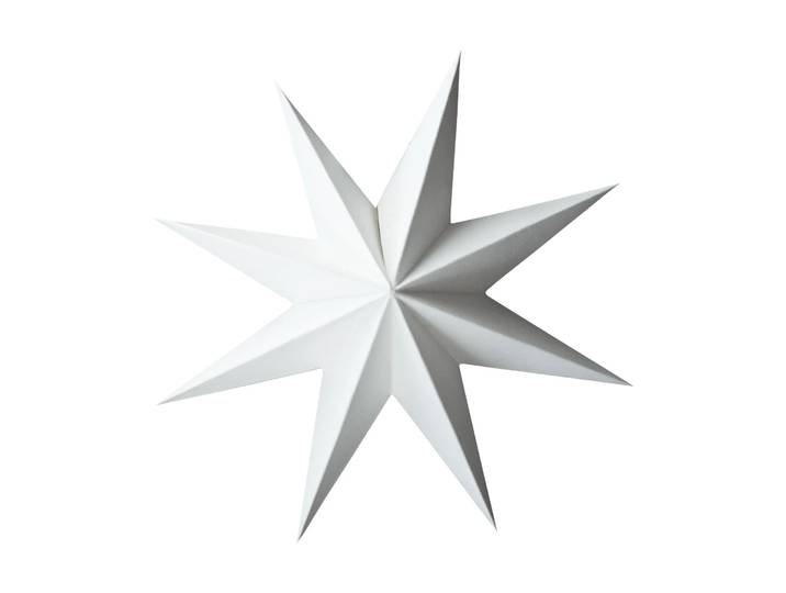 DBKD Suspension décorative Paper winter star White, moyen, Ø14 cm